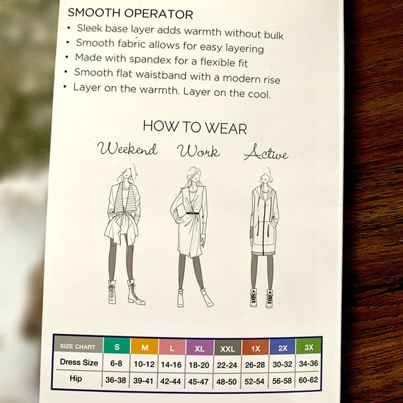 CUDDL DUDS SMOOTH THERMAL LEGGING, MED - Picture 4 of 4